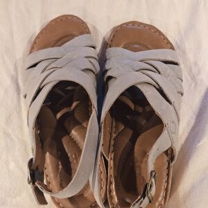 Women's Brown and Gray Sandals